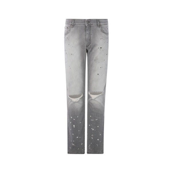 Represent 刀割破洞休闲时尚牛仔裤 M07027 FADED BLUE