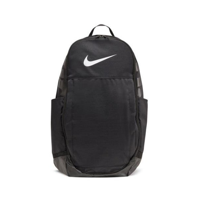Nike BRASILIA系列 简约logo含侧袋学生实用登山训练健身旅游运动双肩包 黑色 CK0941-010
