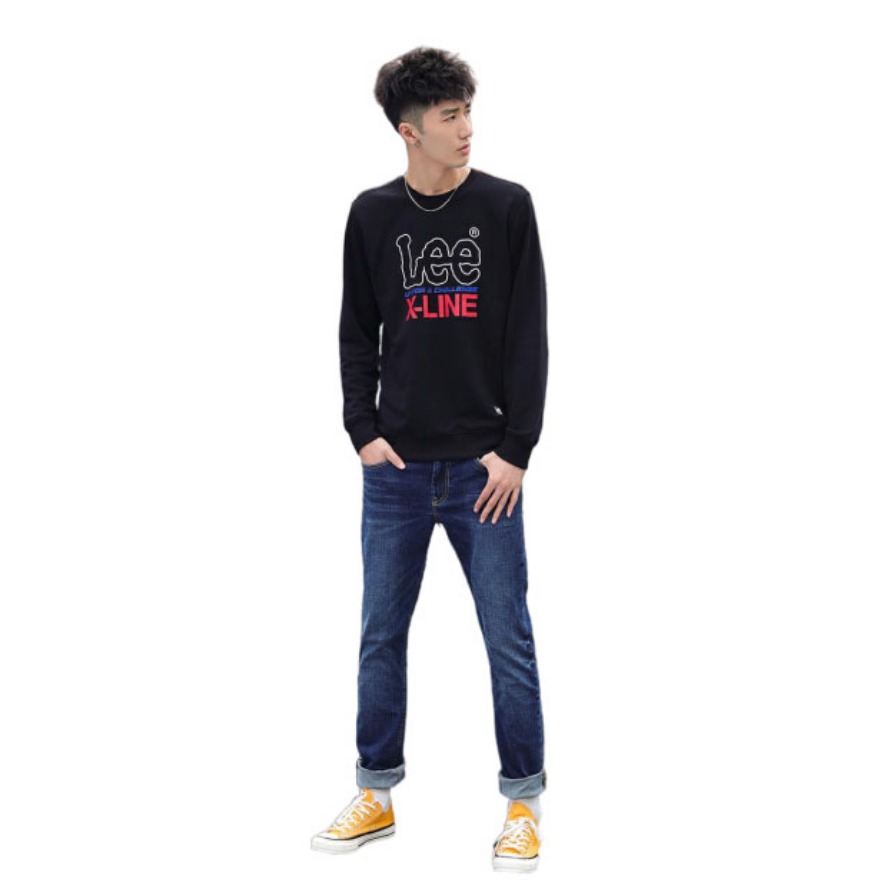 Lee 深蓝水洗休闲直筒牛仔裤 LMS7062UZ55E
