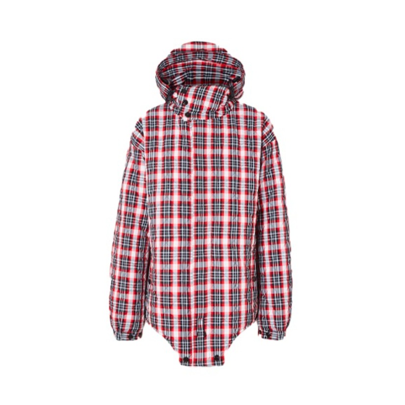 Burberry 博柏利 镂空下摆菱形绗缝格纹尼龙风雪大衣 男女同款 45656051