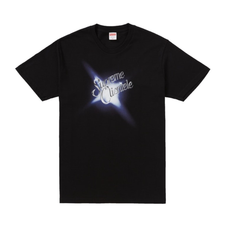 Supreme Week7 Clientele Tee S/S TOP 闪光星星印花圆领短袖t恤 男女同款