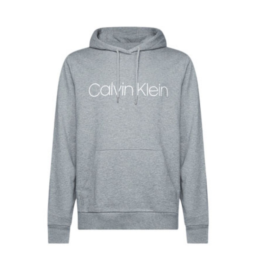 Calvin Klein LOGO字母印花连帽加绒卫衣 男女同款 K10K104060407