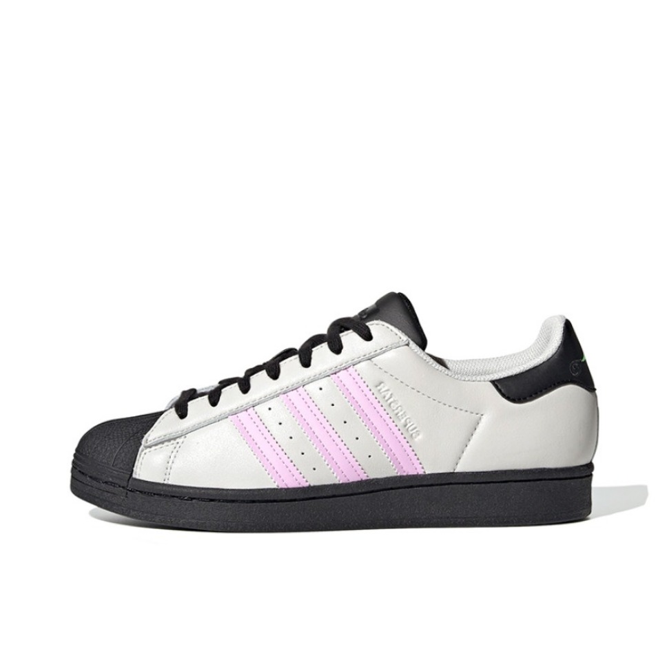 推荐商品：【宋雨琦同款】 adidas Originals Superstar 板鞋 轻便贝壳头薄底舒适百搭耐磨复古 灰色/黑色/粉色/白黑粉