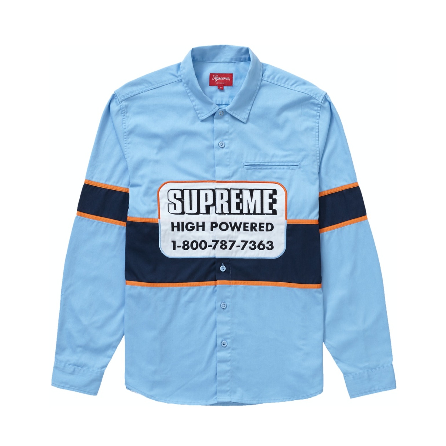 Supreme High Powered Work Shirt logo工装衬衫 男女同款
