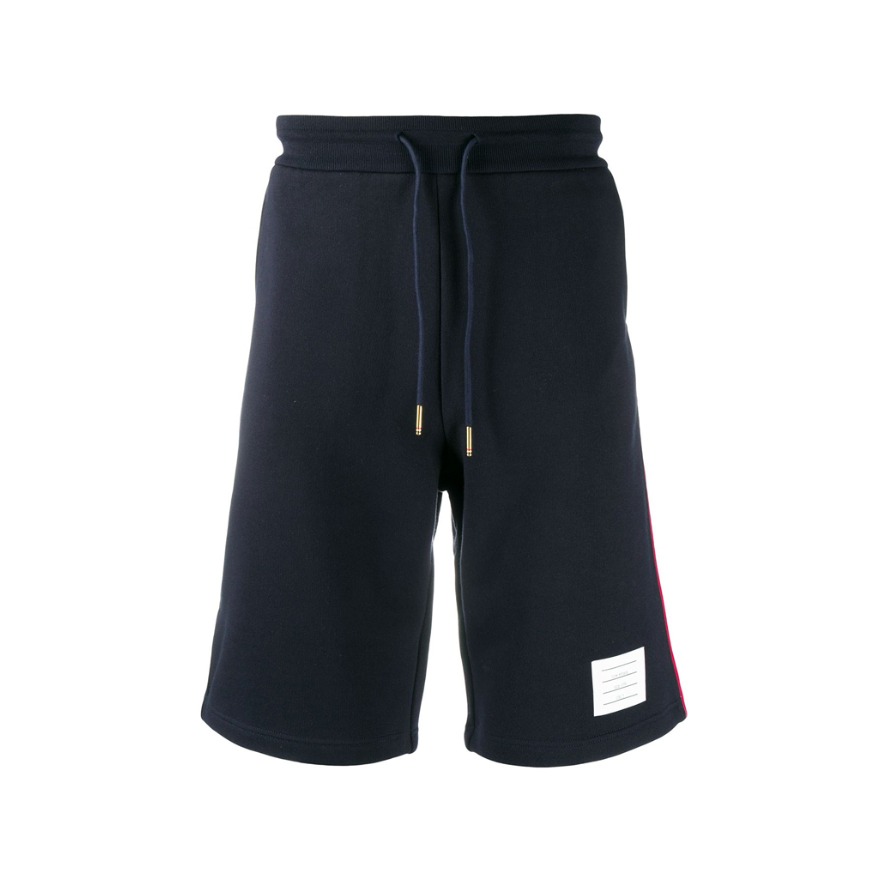 Thom Browne 纯棉侧条纹侧饰三色标LOGO男短裤 MJQ096A03377