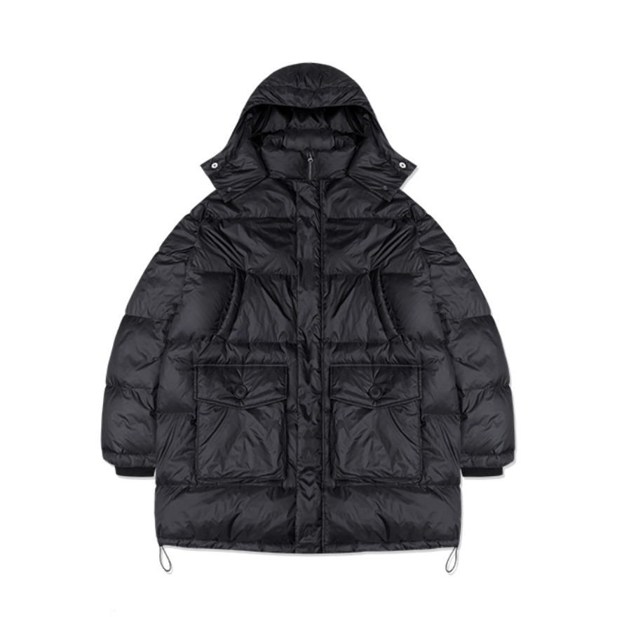 PSO 中长款纯色白鸭绒羽绒服 男女同款 PS3182