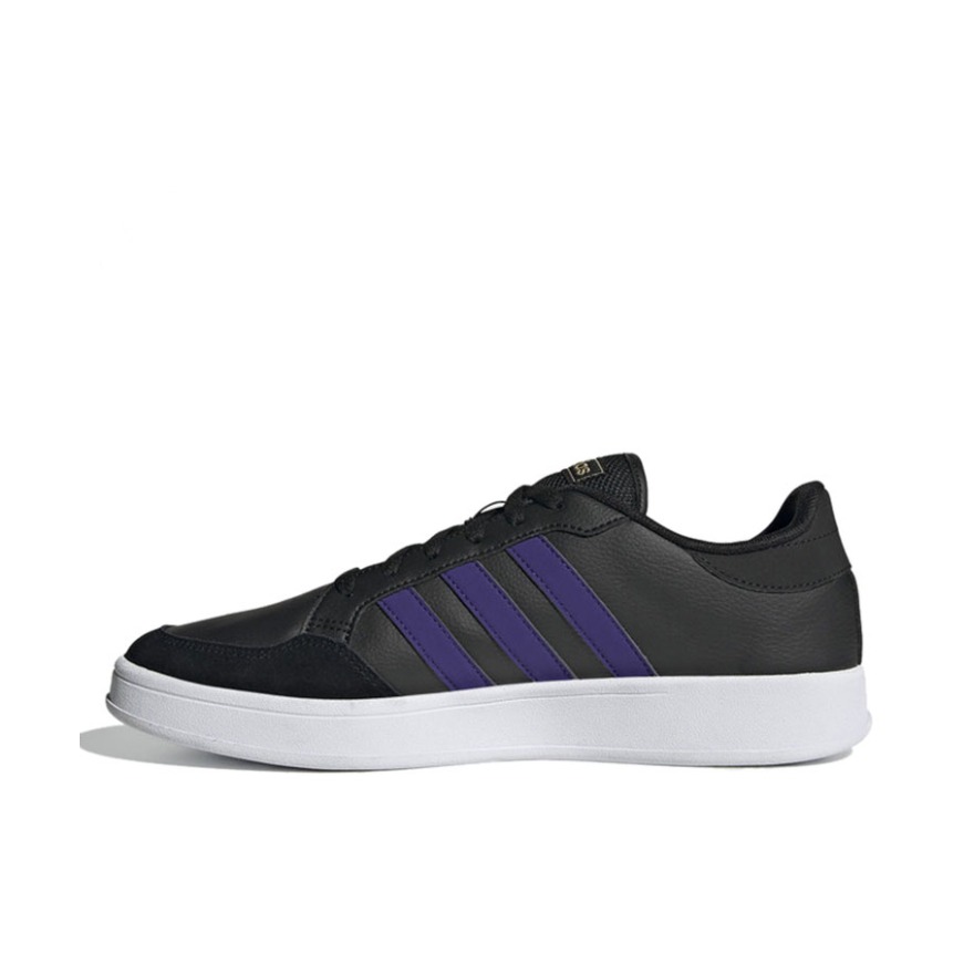推荐商品：adidas neo Breaknet 板鞋 三条纹减震轻便防滑耐磨复古防水轻运动休闲网球文化 黑色/深蓝