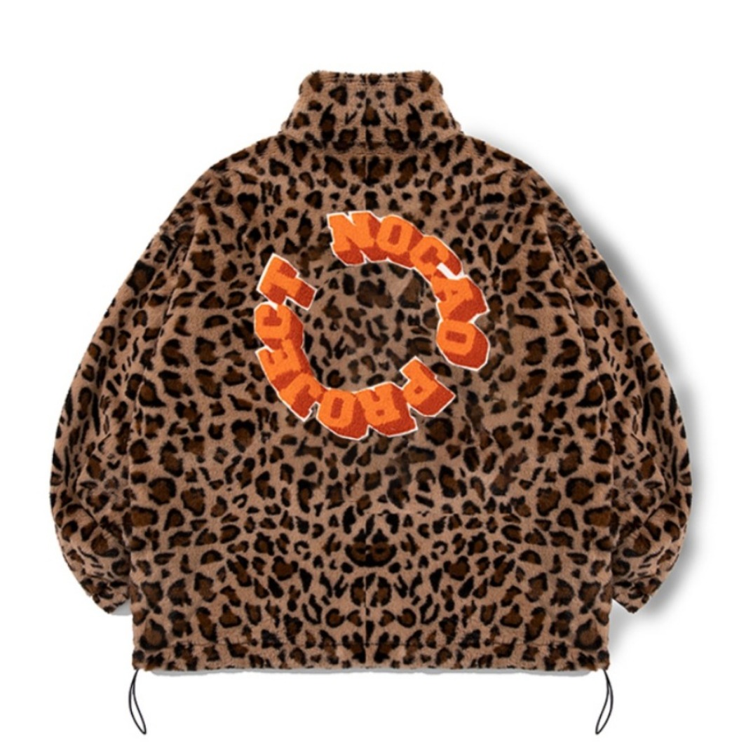 nocao/弄嘲  斑马纹仿兔毛立体夹克 男女同款 NC2041343