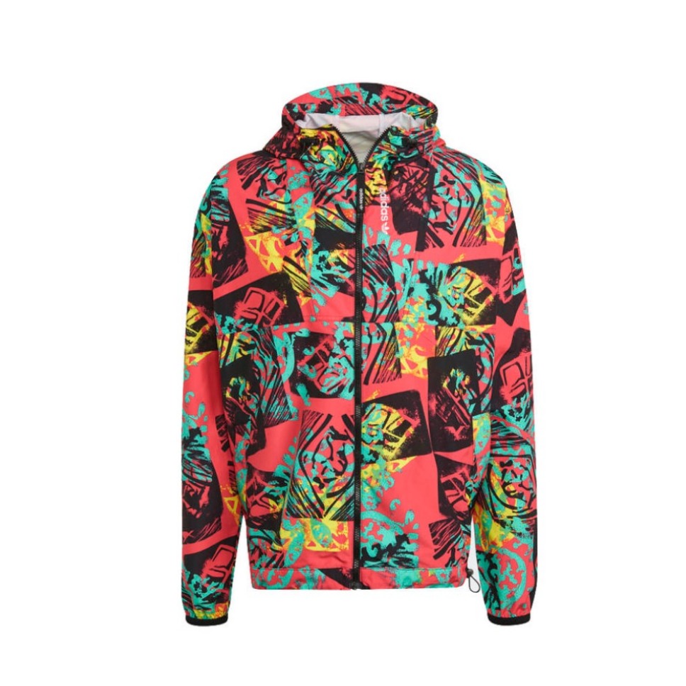 adidas Originals ADVENTURE CARGO复古印花连帽外套风衣 男女同款 GN8855 GN2338