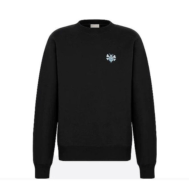 Stussy x Dior 联名 超大版型小蜜蜂刺绣宽松卫衣 男女同款 033J603C0531-C085