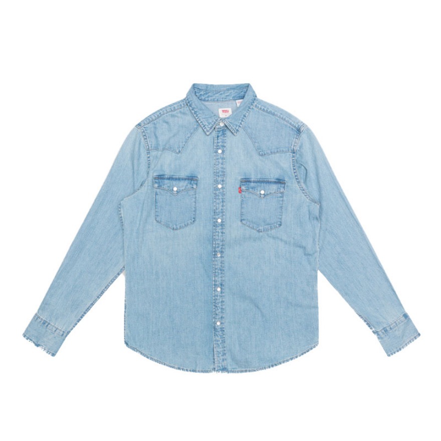 【木村拓哉同款】Levi's 翻領(lǐng)牛仔長袖襯衫 男女同款 85745-0003