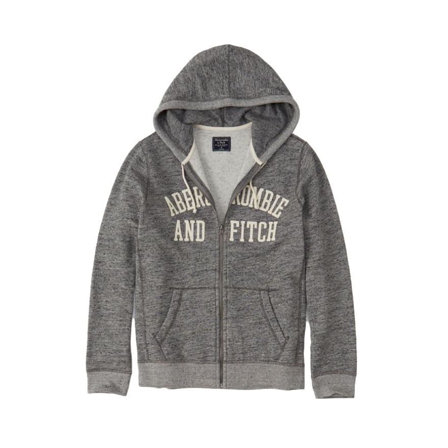 Abercrombie Fitch 修身拉链连帽卫衣 男女同款