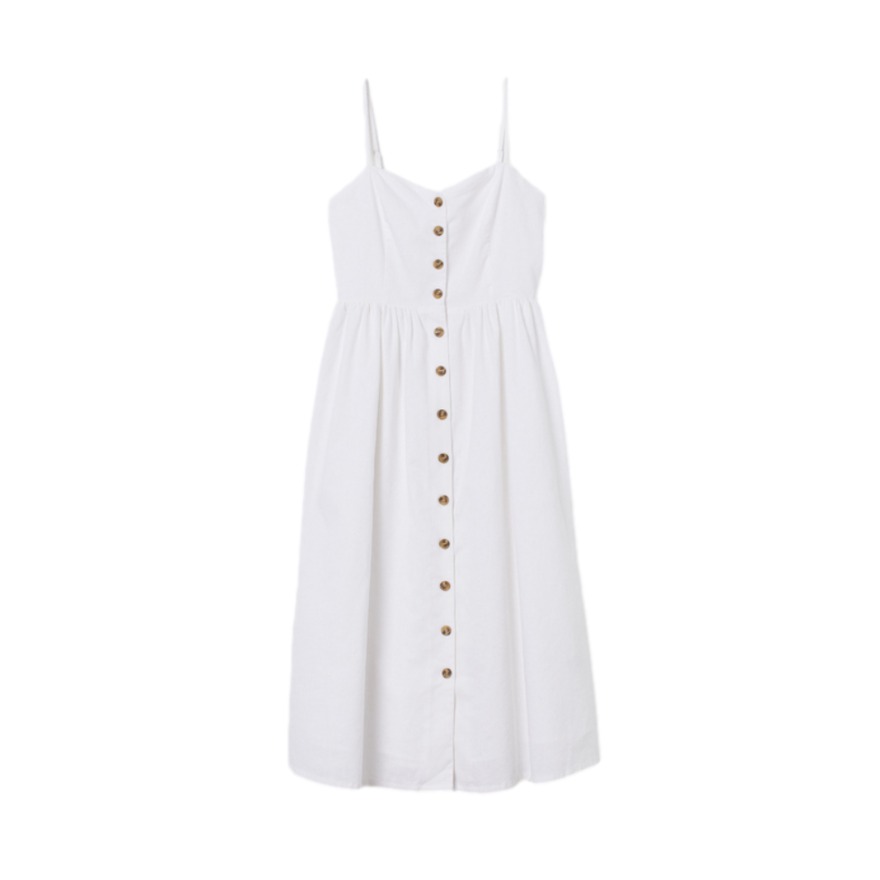 H&M 女装亚麻连衣裙 0821336
