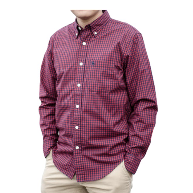 Abercrombie Fitch 薄款棉质府绸长袖衬衫 男女同款