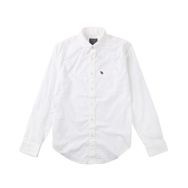 Abercrombie Fitch 薄款棉质府绸长袖衬衫 男女同款