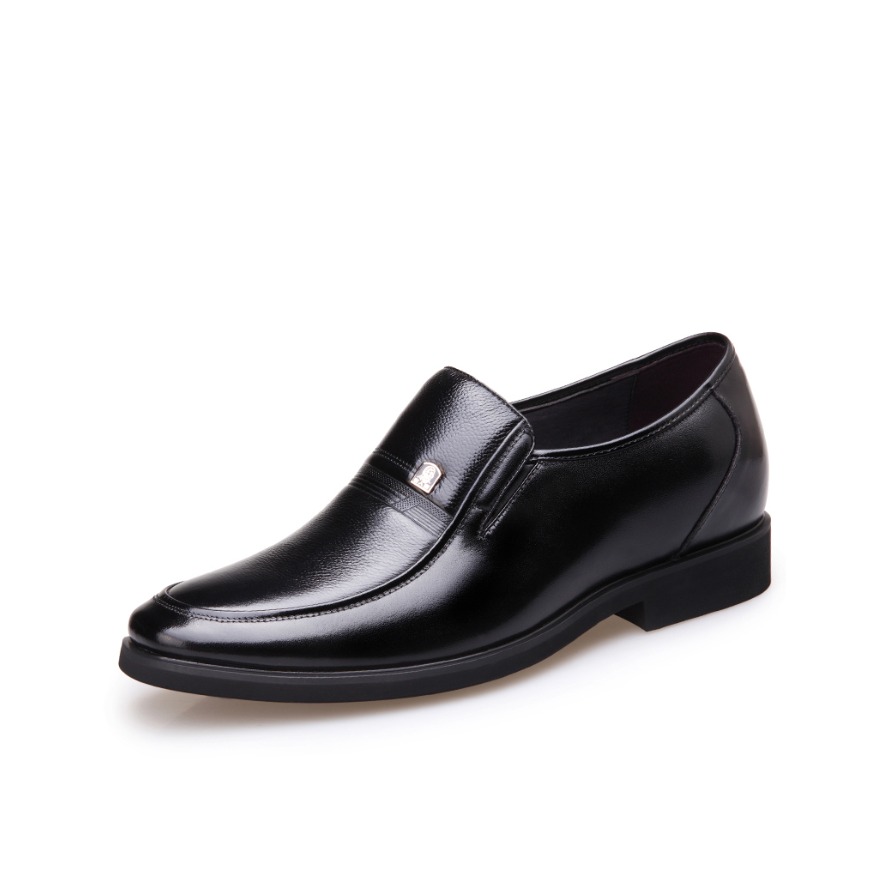 推荐商品：老人头 休闲 正装 真皮皮鞋 1763 内增高/黑色