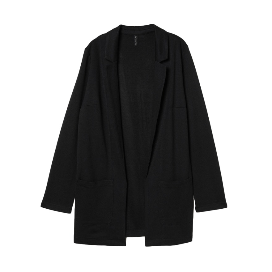 H&M 翻领无扣潮流百搭风衣 男女同款 0554704