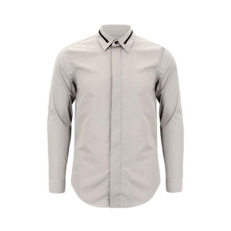 Calvin Klein 男装修身长袖翻领衬衫 M52351SNC145