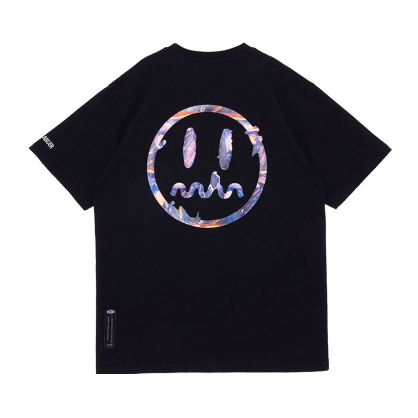 BEASTER 嘻哈小恶魔鬼脸油画印花圆领短袖T恤 男女同款 19LT61