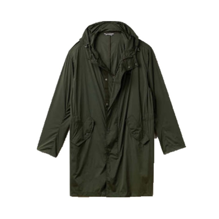 LACOSTE 纯色时尚易搭连帽中长款风衣 男女同款 BH3927L2