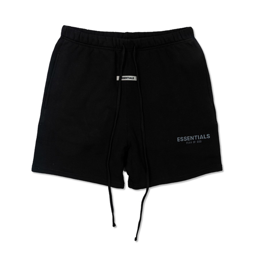 【王星越同款】Fear of God 副线Essentials 20款 棉质字母印花反光抽绳徽标休闲短裤 男女同款