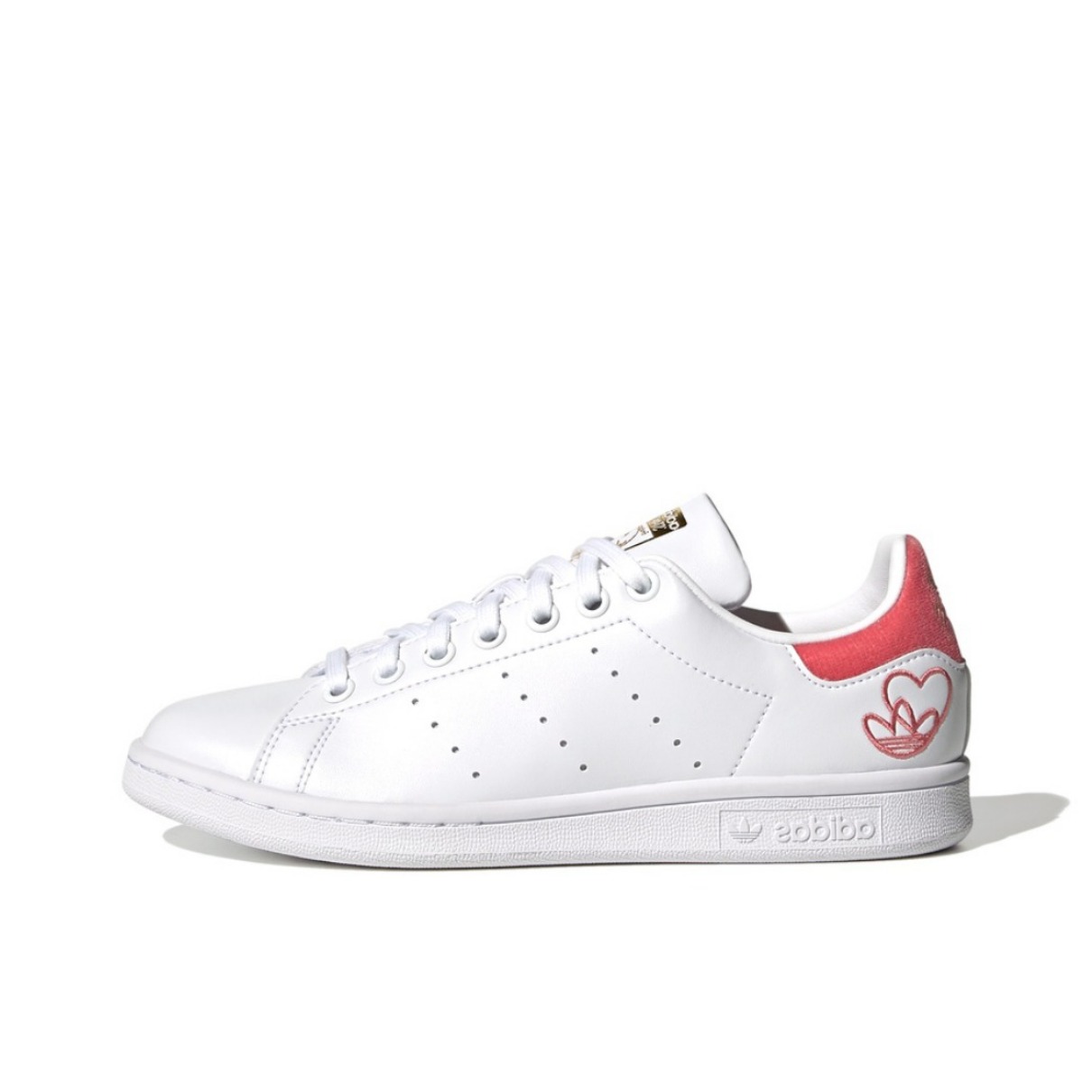 推荐商品：adidas Originals Stan Smith 板鞋 减震透气轻便低帮包裹性 白色/浅红