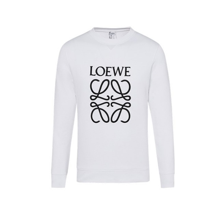 LOEWE/罗意威 圆领棉质针织套头衫长袖T恤 男女同款