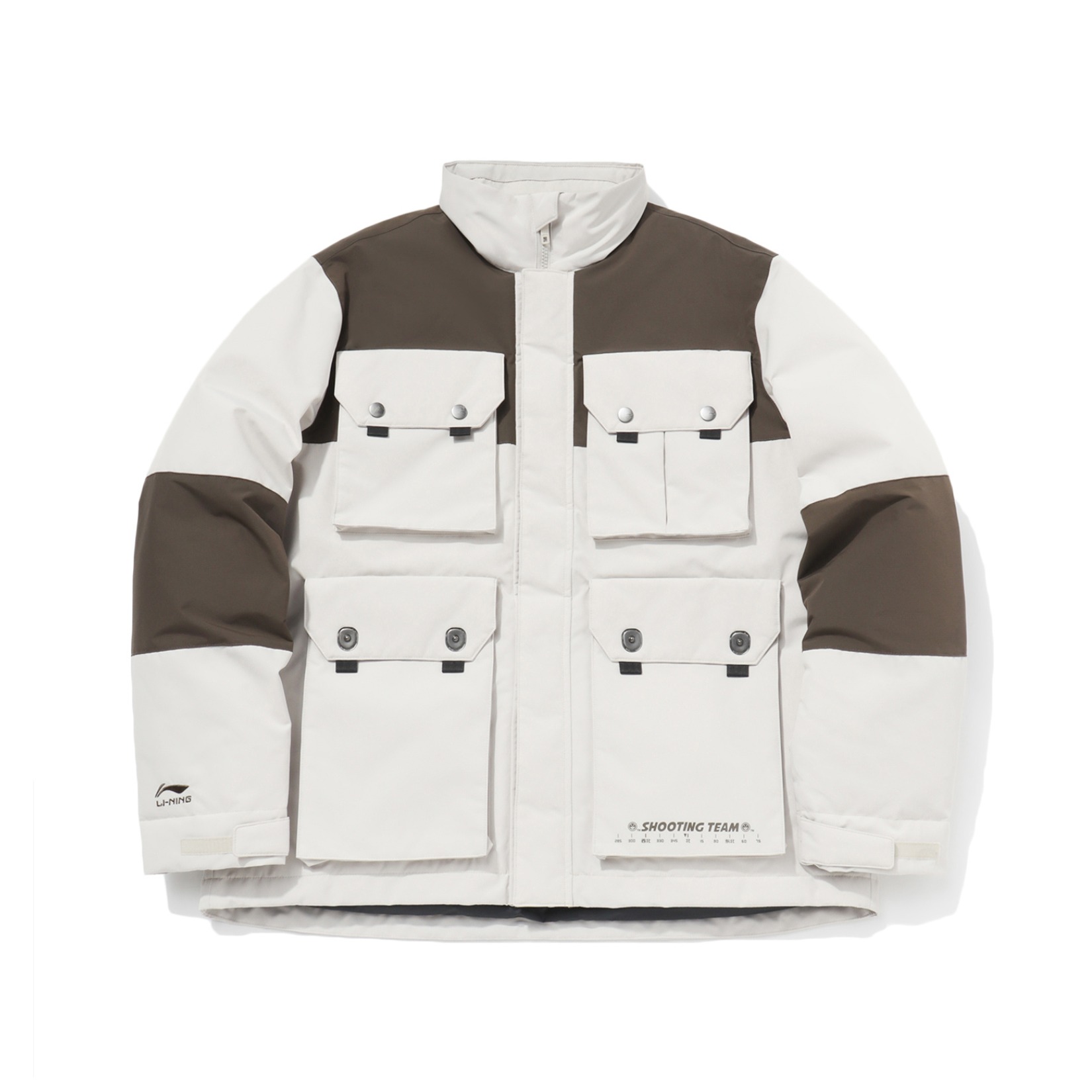 Li Ning/李宁 运动生活系列加厚工装长袖立领羽绒服 AYMQ117