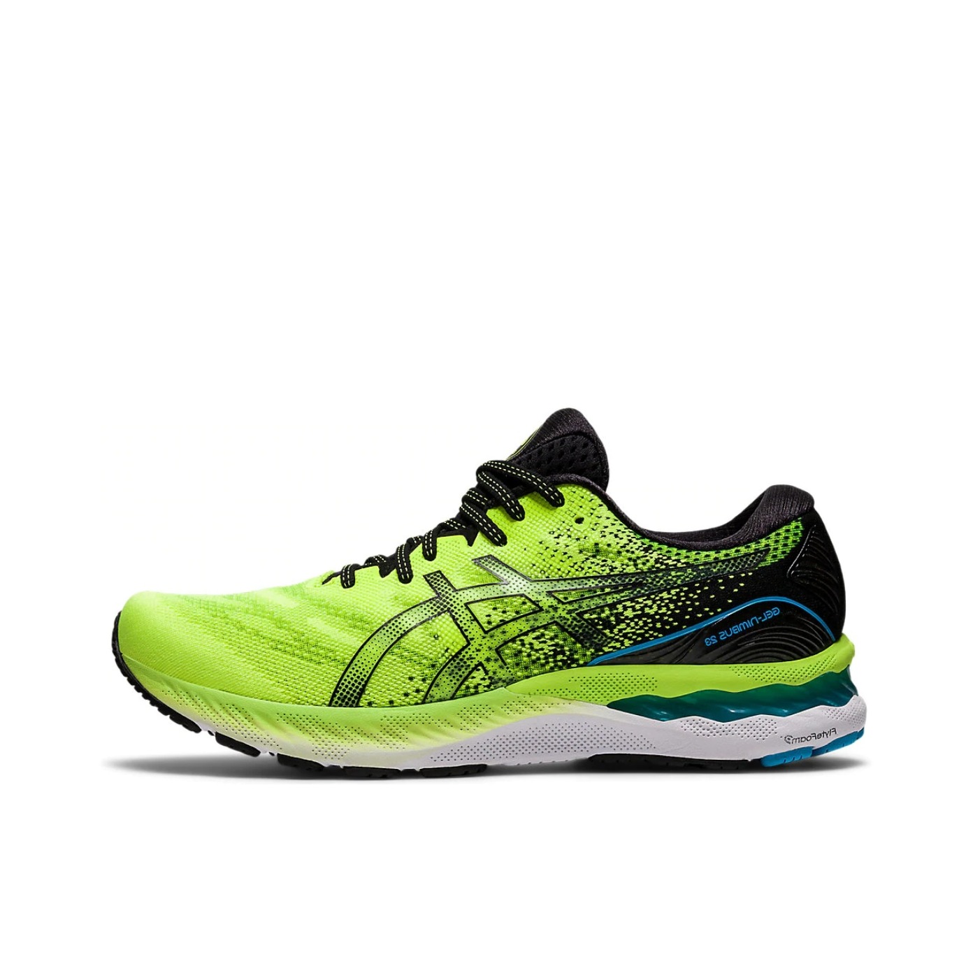 推荐商品：Asics/亚瑟士 Gel-Nimbus 23 跑鞋 缓震回弹防滑耐磨网面透气舒适支撑马拉松时尚织物圆头 荧光绿/黑色