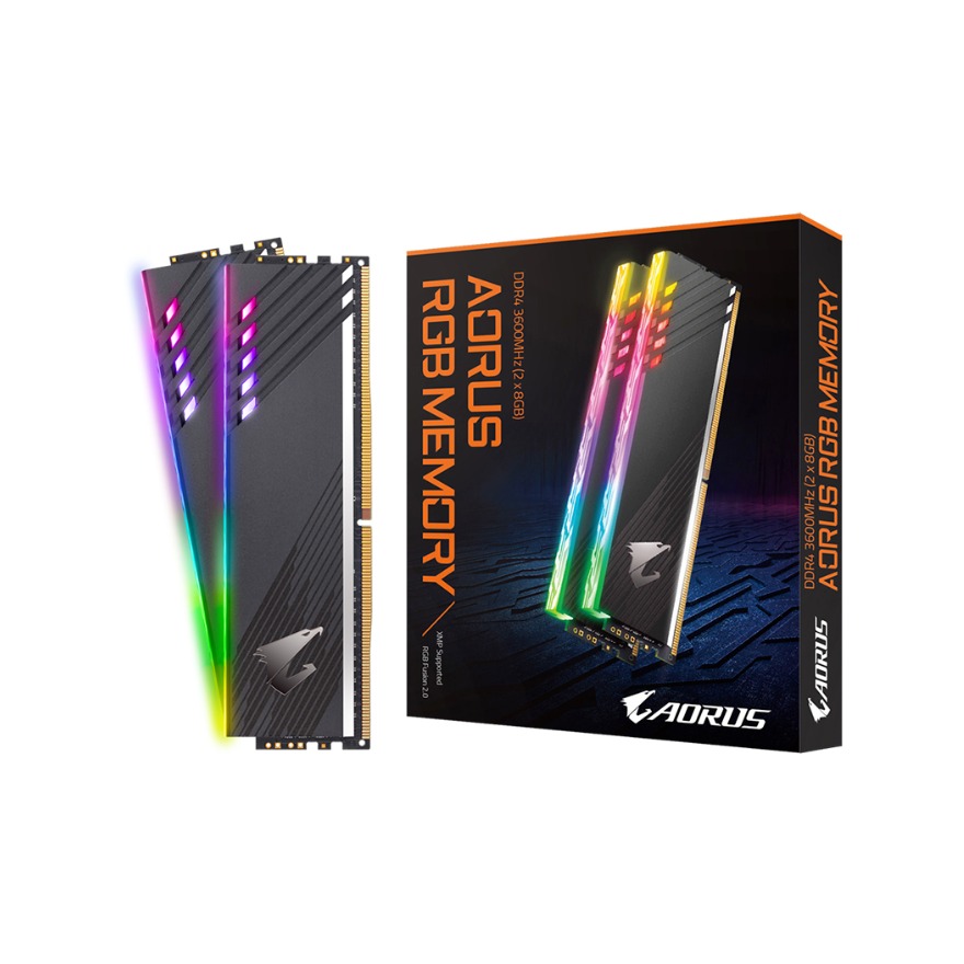 GIGABYTE/技嘉 AORUS DDR4 3600MHz RGB台式机内存条