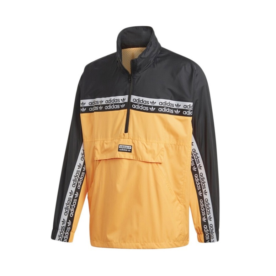 【王嘉爾同款】adidas Originals雙排串標LOGO休閑立領(lǐng)夾克 男女同款 EK4337