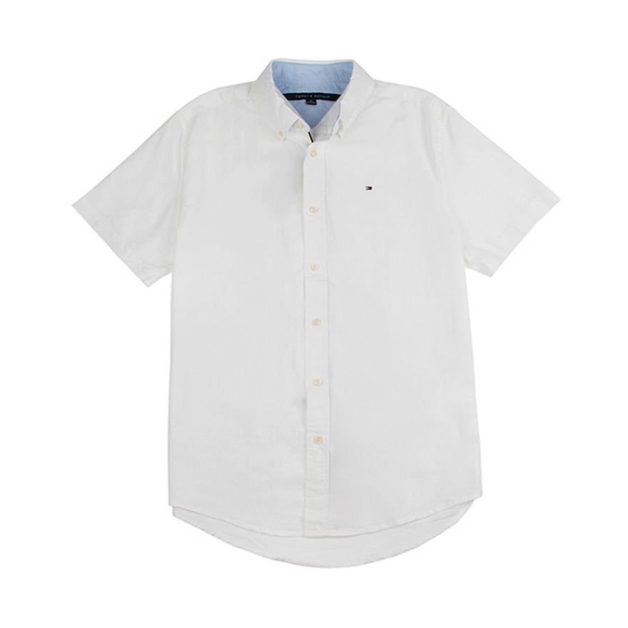Tommy Hilfiger 商务牛津布短袖衬衫 男女同款 C837870331