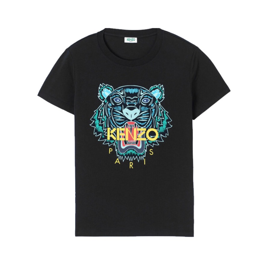 Kenzo 虎头刺绣印花图案胶印棉质圆领套头短袖T恤 男女同款 FA52TS9594YA