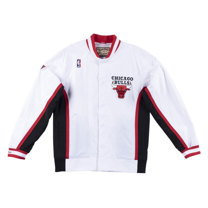NBA 复古篮球热身出场球员版运动单排扣夹克 男女同款 6056-300-92CBU-RED