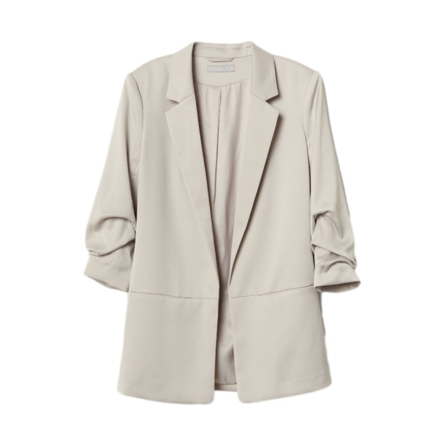 H&M 通勤抗皱气质修身西装 男女同款 0578487