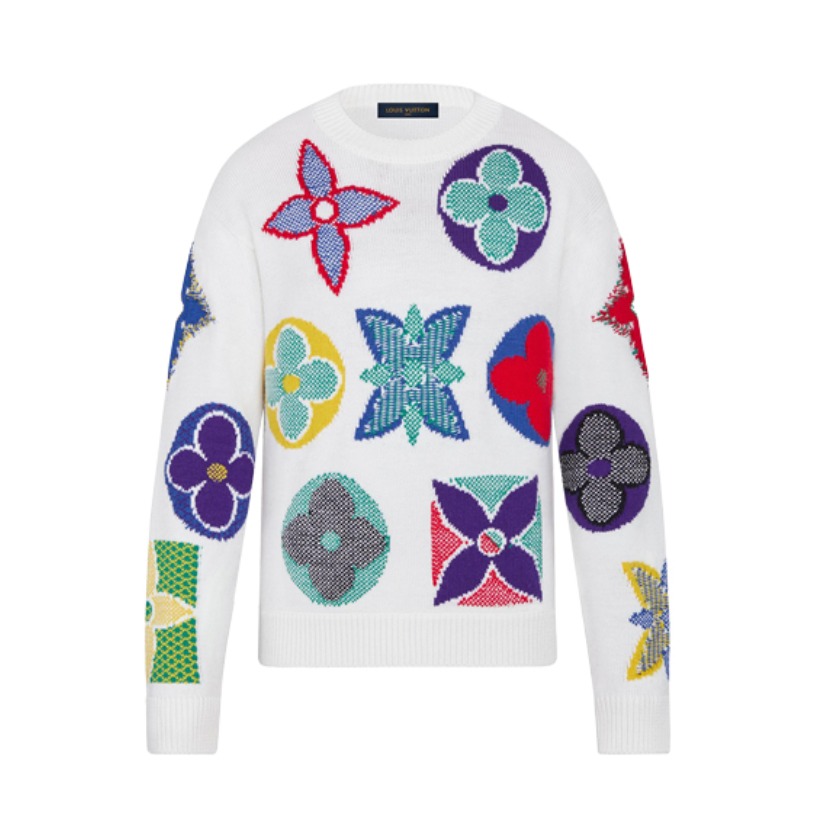 LOUIS VUITTON MONOGRAM 花卉圆领毛衣 男女同款