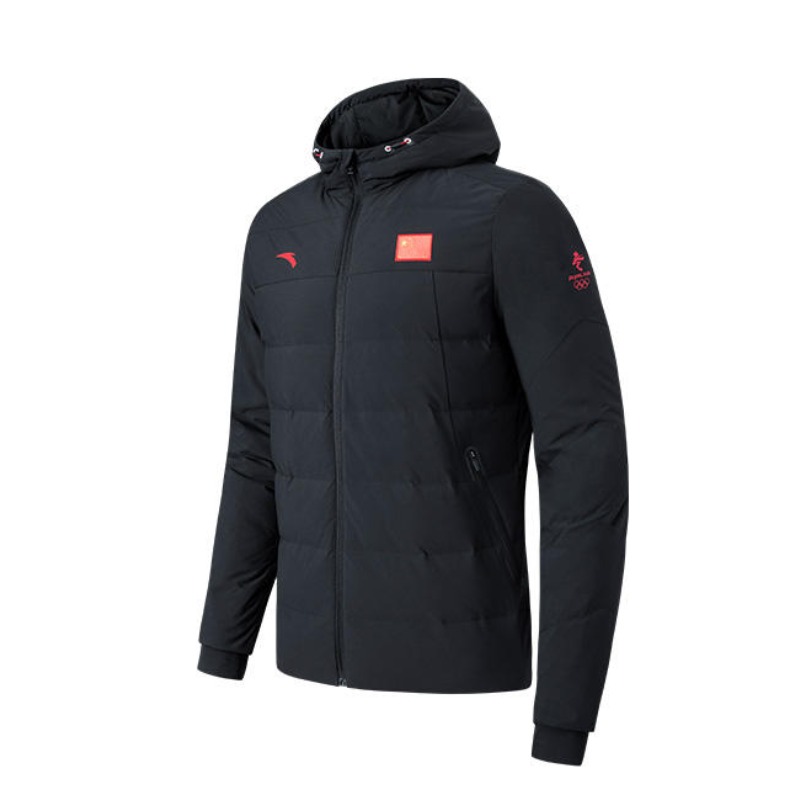 Anta 星标尖货系列国旗系列保暖短款连帽羽绒服 男女同款 152040927