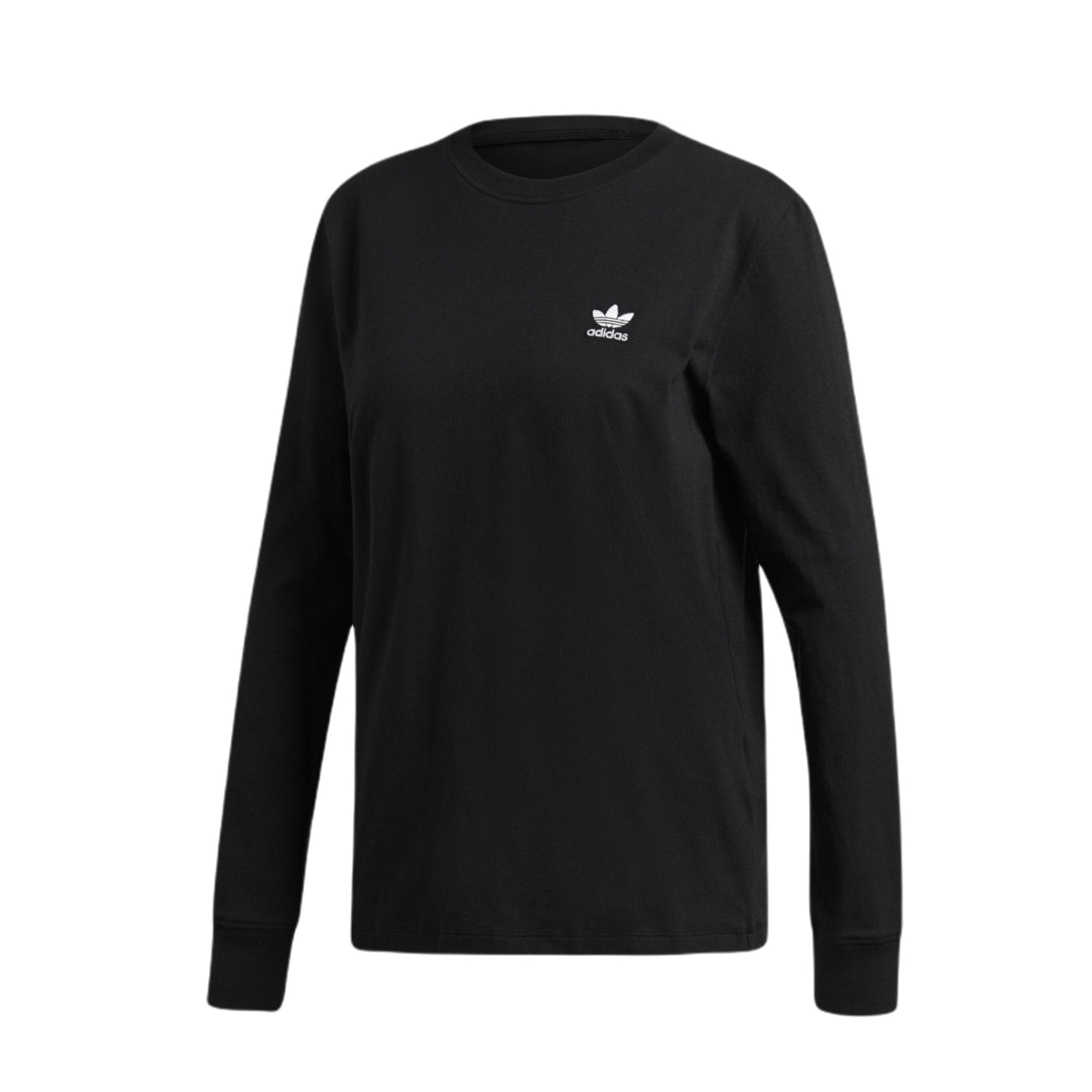 adidas Originals 简约LOGO织运动圆领长袖T恤 男女同款 DH2752