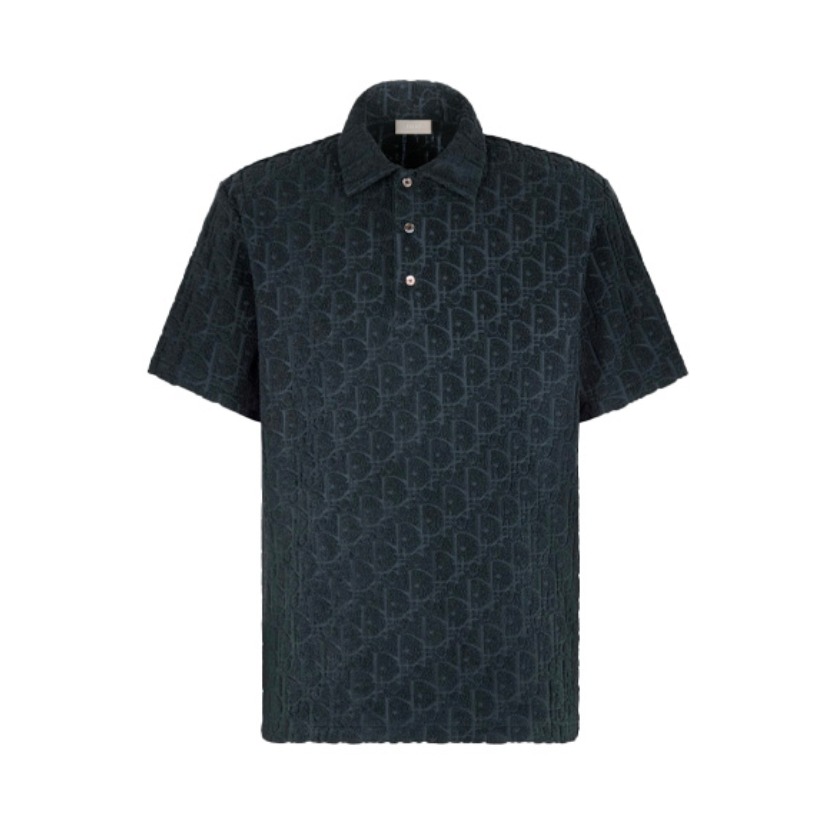 Dior/迪奥 Oblique印花毛圈短袖 Polo衫 男女同款