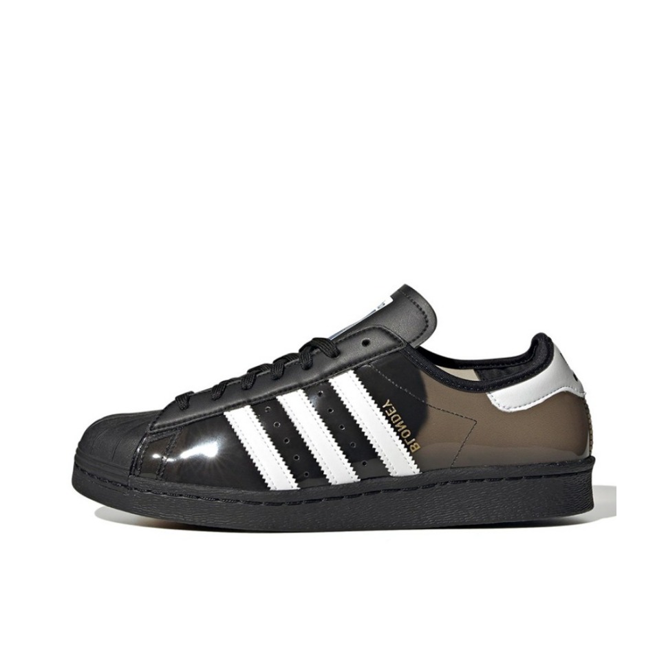 推荐商品：【宋雨琦同款】 adidas Originals Superstar 板鞋 轻便贝壳头薄底舒适百搭耐磨复古 Blondey联名/黑色/白色/透明灰