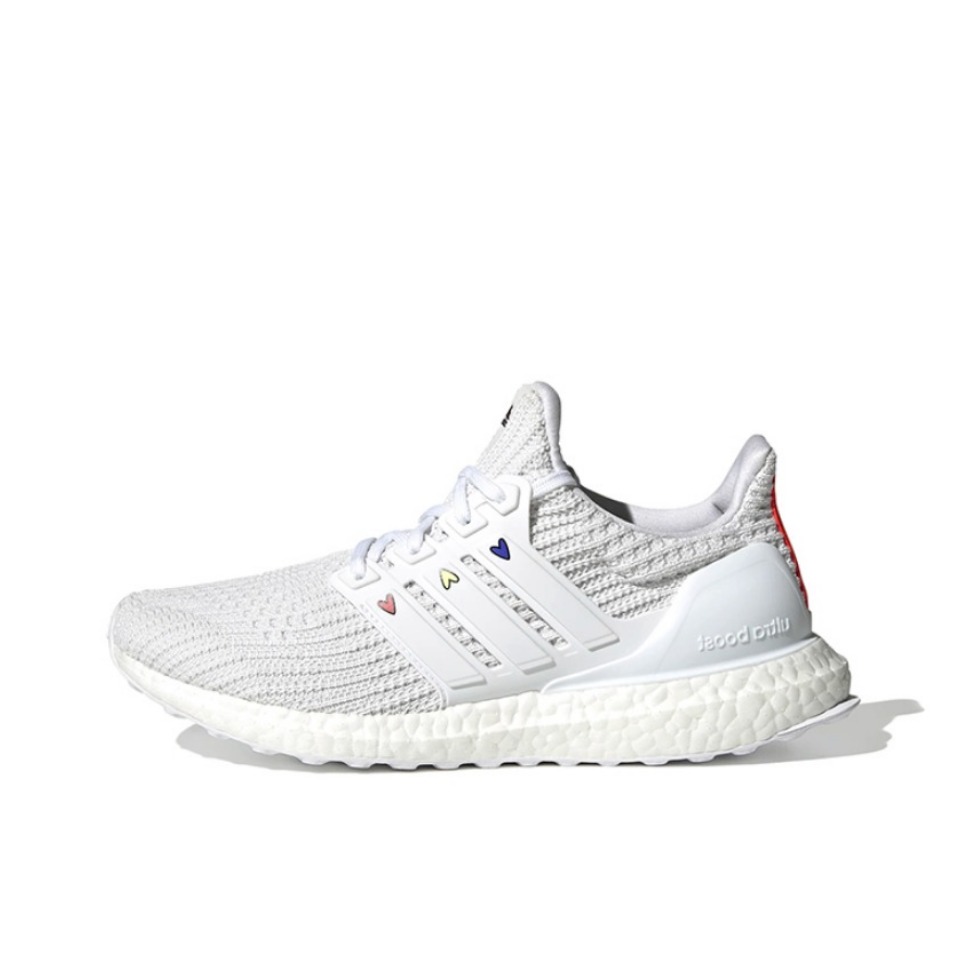 推荐商品：adidas Ultra Boost 4.0 DNA 跑鞋 织物缓震回弹轻便舒适透气防滑耐磨 女款/白色/荧光红