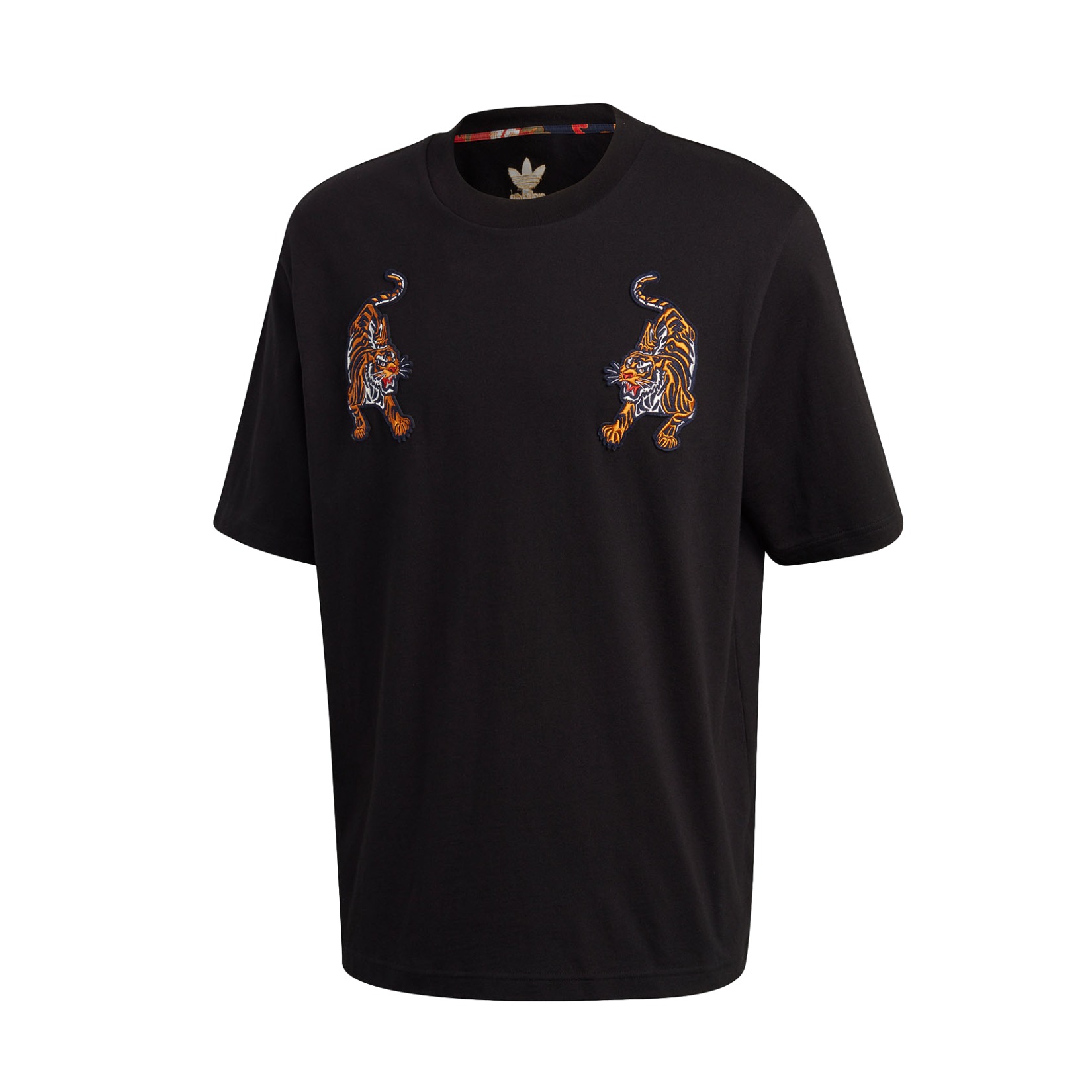 adidas Originals/三叶草 吉祥瑞兽刺绣运动圆领短袖T恤 男女同款 GC8692