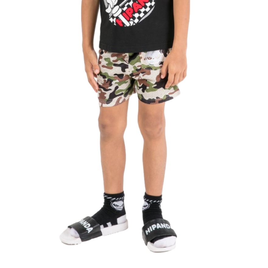 Hipanda 你好熊猫 迷彩网布短裤 童装 1181843269