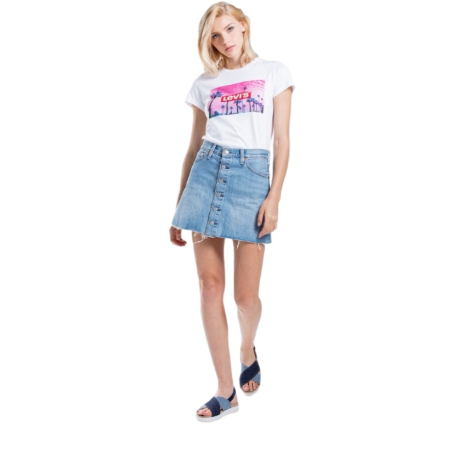 Levi's/李维斯 女装 纯棉全扣型牛仔裙 72977-0001