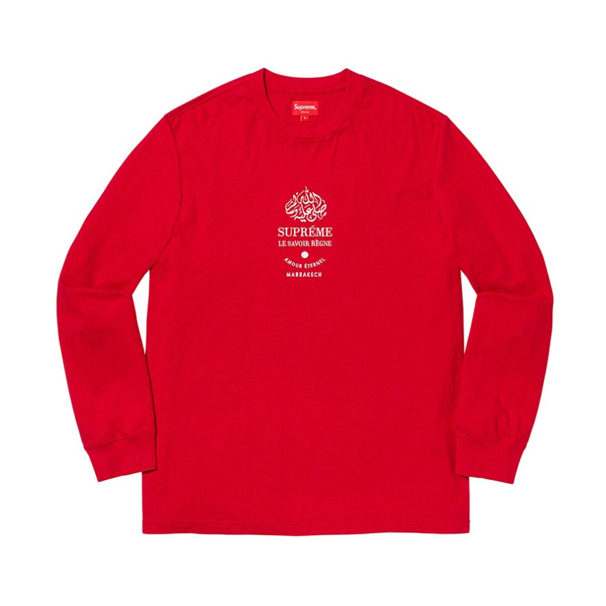 Supreme Marrakech L/S Top 刺绣长袖T恤 男女同款