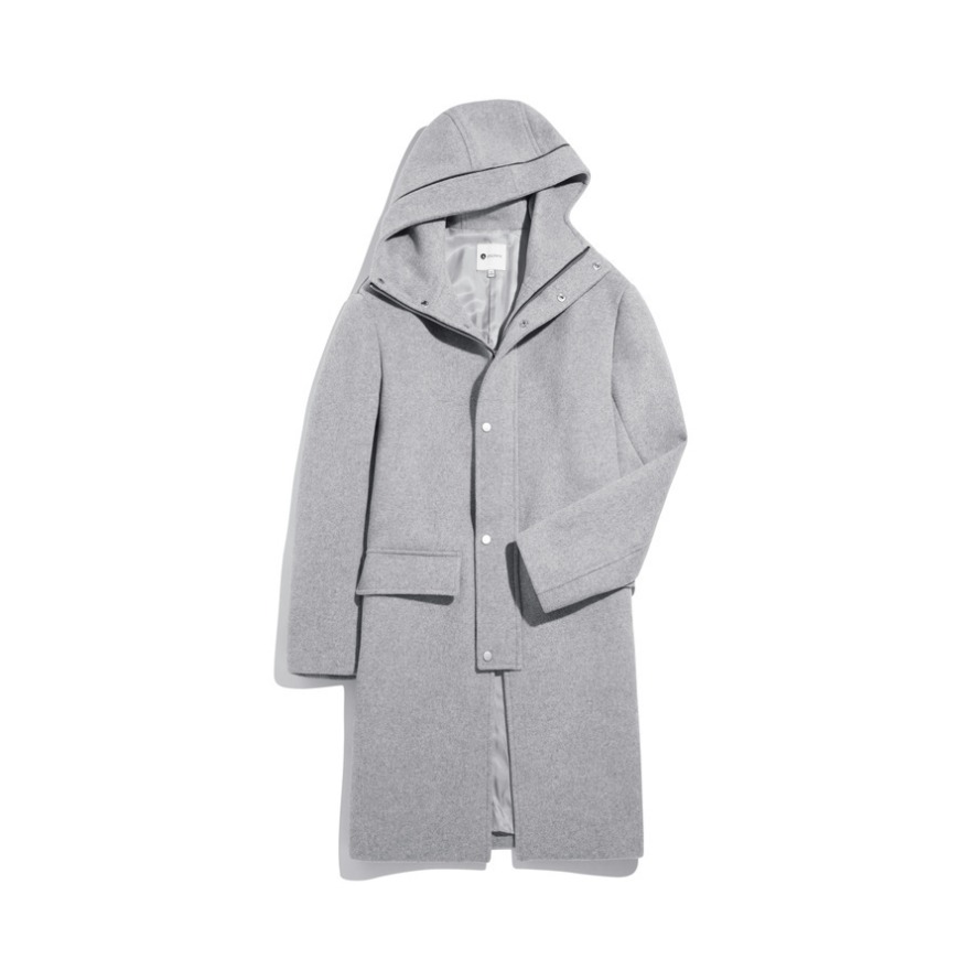 GXG.JEANS 连帽中长款羊毛呢子大衣 JY126042G