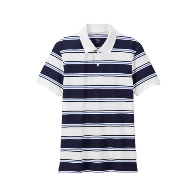 UNIQLO/优衣库 DRY-EX横条POLO衫 男女同款 415952