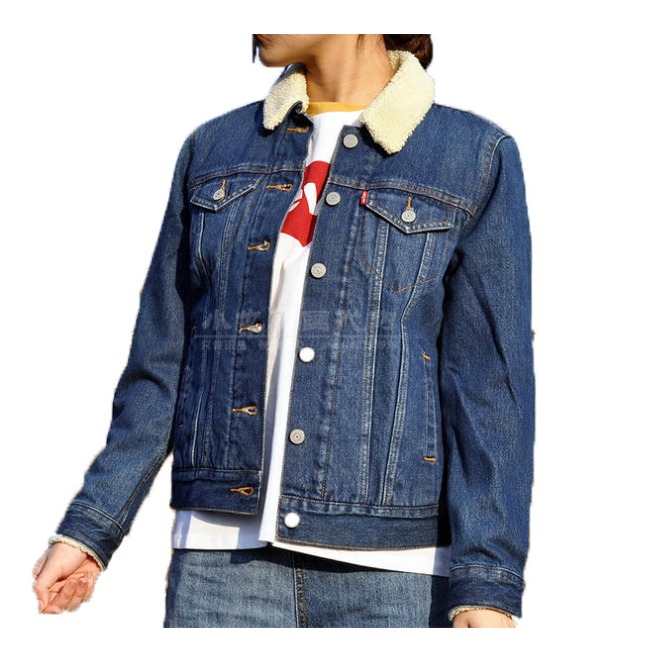 Levi's 女装 羊羔绒牛仔夹克 19736-0000