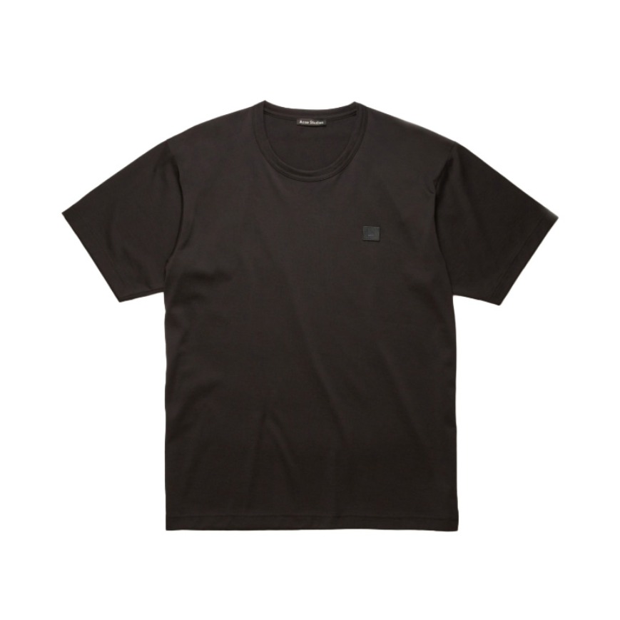 Acne Studios 纯棉表情贴标圆领短袖T恤 男女同款 25E173-AAO