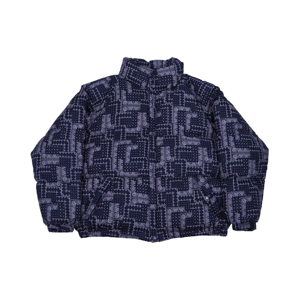 CHANCECHANCE 花纹短款宽松羽绒服 男女同款